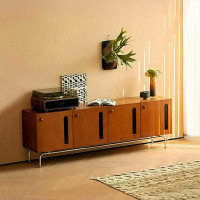 STAR BANNER Nordic simple all solid wood TV cabinet Modern living room retro French storage TV cabinet