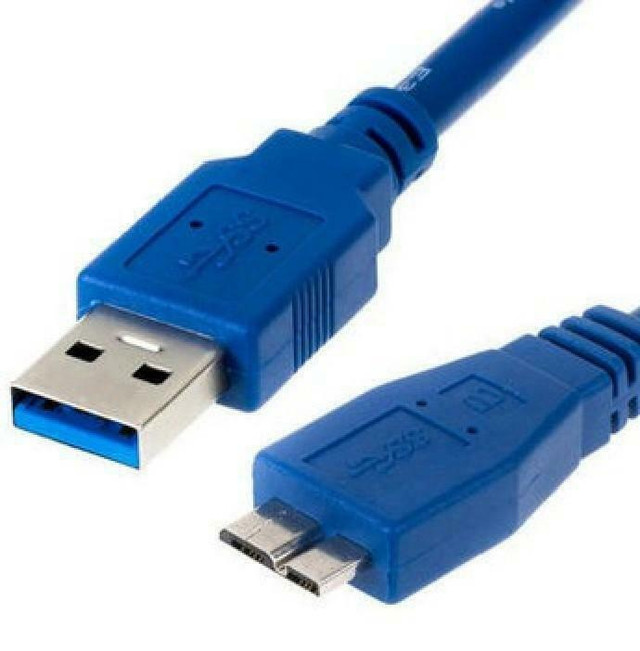 6 ft. USB 3.0 Cable Standard A Male to Micro B Male Cable - Blue in Cell Phone Accessories in West Island - Image 3