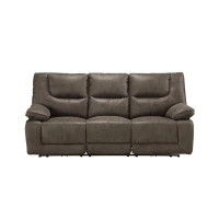 Ebern Designs Ebern Designs Aquina Sofa (Power Motion), Grey Leather-Aire