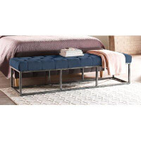 Latitude Run® Finch Danes Tufted Bench with Iron Legs