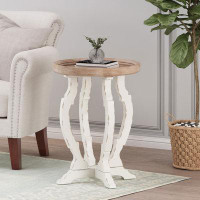 One Allium Way Steinsel Tray Top Pedestal End Table