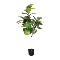 Lazio Faux Fiddle Leaf Fig Tree In Plastic Pot Artificial Plant for Living Room House Office Decoration