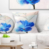 East Urban Home Floral Beautiful Flower Watercolor Pillow