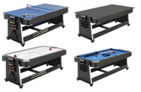 NEW 4 IN 1 7 FT GAMES POOL AIR HOCKEY TABLE B1204