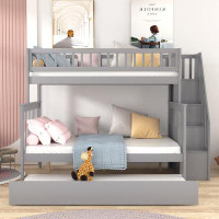 Harriet Bee Twin Over Full Bunk Bed With Trundle