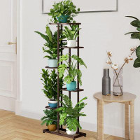 Arlmont & Co. Plant Stand Metal 6 Tier 7 Potted Indoor Outdoor Multiple Stand Holder Shelf Rack Planter Display For Pati