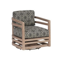 Lexington Stillwater Cove Teak Swivel Patio Chair with Cushions