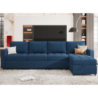 Latitude Run® Modular Sectional Sofa L Shaped Sofa Couch With Put Out Drawer Storage Seats