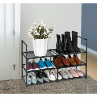 Rebrilliant FIDUCIAL HOME 3 Tiers Shoe Rack 12-15 Pairs Sturdy Shoe Shelf