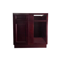 L&C Cabinetry 33'' W x 34.5'' H Plywood Corner Base Cabinet Ready-to-Assemble