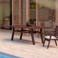 RST Brands Outdoor Eucalyptus Wood 90X43 Dining Table
