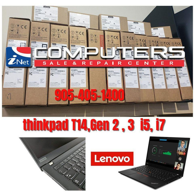 Lenovo ThinkPad T14 Gen 2 - Core i7 - 11th Gen - 16GB/512GB - New sealed, Premium Warranty 2025 in Laptops in Ontario
