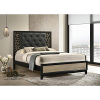 Red Barrel Studio Modern And Contemporary King Bed Made With Wood In Black And Natural