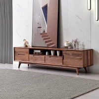 LORENZO Solid Wood TV Stand for TVs up to 78"