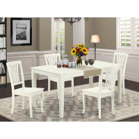 August Grove Lafave 5 Piece Solid Wood Dining Set