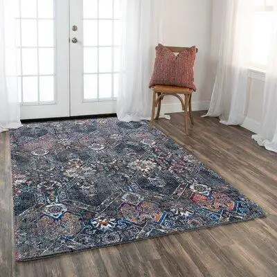 Bungalow Rose Gray Area Rug