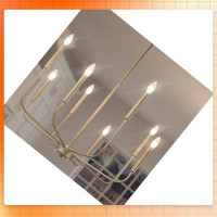 Hokku Designs Modern Antique Gold Chandeliers For Dining Room, 8 Lights Lighting Fixture With Aged Gold Finish For Livin