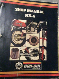 Rare Vintage MotoCross Can Am MX-4 Shop Manual