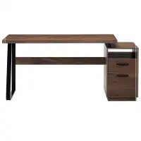 Millwood Pines Home Office Computer Desk With Drawers/Hanging Letter-Size Files
