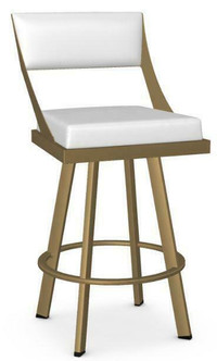 Gold with White or Off-White Kitchen Island Counter Bar Stools - Low Shipping