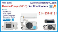 Split Wall-Mount Heat Pump at -30 C with Air Conditioner inverter- Senville  Aura WiFi SEER 20-25