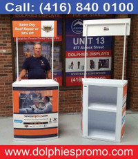 Portable Promotion Tables Sampling Counters Promo Pop Up Table + CUSTOM Graphics for any Marketing Event