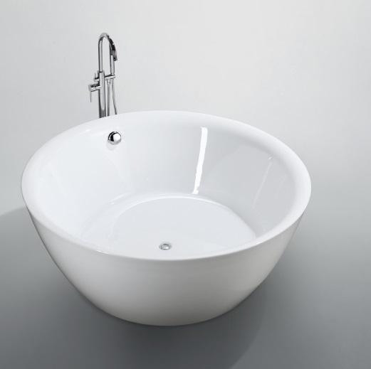 Prato 59x59 in. Round Acrylic Freestanding Bathtub in Glossy Red or Glossy White w Centre Drain, Seamless Joint BHC in Plumbing, Sinks, Toilets & Showers - Image 4