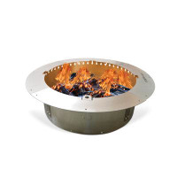 Arlmont & Co. Shannyn 10'' H x 37'' W Stainless Steel Wood Burning Outdoor Fire Pit