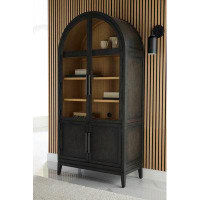 Joss & Main Annetta 80" Wood Bookcase, Black