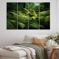 Design Art Ferns Plant Enchanted Forest I - Floral Wall Decor - 4 Panels