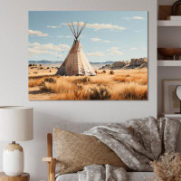 Union Rustic Beige Native Tipi Whispers Of Spirit - Native American Wall Art Living Room