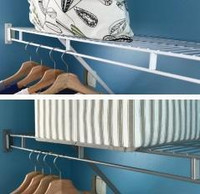 Shelf N Rod Wire Shelving (2 Sizes &amp; 2 Colors Available)  12 &amp; 16 Inch ( x 12 Foot Length ) - 6/Bundle CCI
