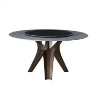 Corrigan Studio Italian light luxury creative round sintered stone dining table with turntable