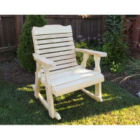 Red Barrel Studio Outdoor Rocking Solid Wood Chair