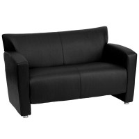 Flash Furniture Hercules Leather Soft Loveseat with Extended Panel Arms