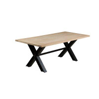 Michel Ferrand Contremaitre Small Rectangular Expendable Dining Table With Wooden Top