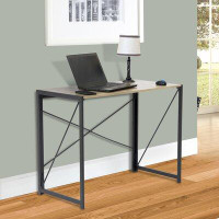 OS Home & Office Furniture OS Home And Office Furniture Model 42240 No Tool Writing Desk With Metal Legs And Sewn Oak La