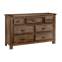 Foundry Select Nixa 7 Drawer 62'' W Solid Wood Dresser