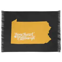 East Urban Home Pittsburgh Sports Colours Chenille Rug (W/ Non-Skid Pad)