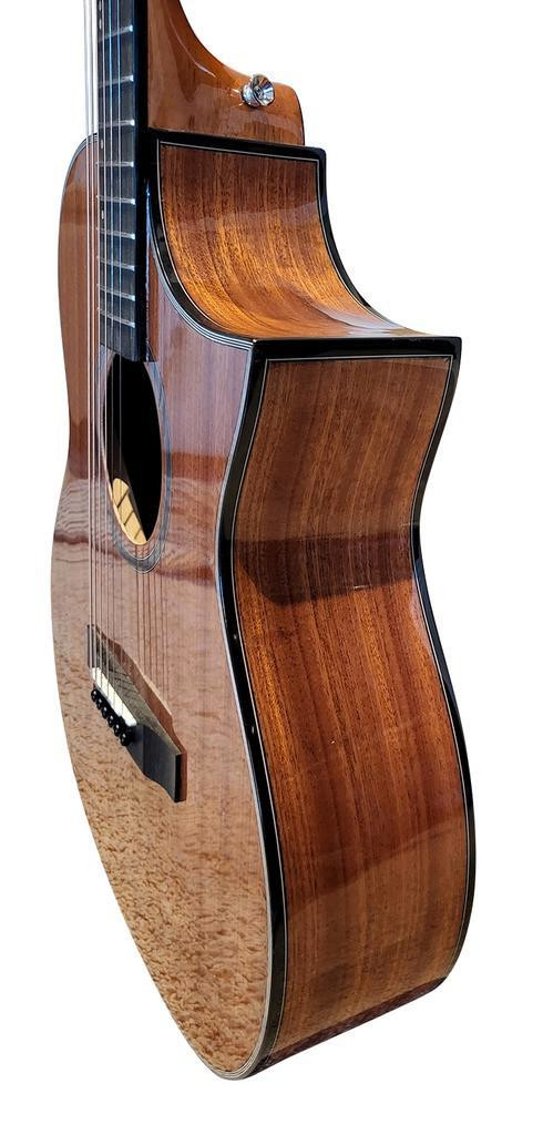 Discover Excellence with Our Top Grade A Spruce Acoustic Guitar - 40-inch Full-Size Cutaway Beauty in Brown High Gloss in Guitars - Image 4