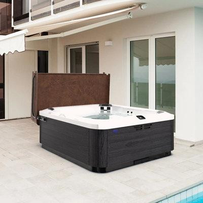 Domi Louvered Domi Louvered Slip Resistant Rectangle Hot Tub Cover in Hot Tubs & Pools