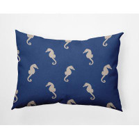 Dovecove Sea Horses Polyester Decorative Pillow Rectangular