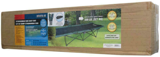 HEAVY DUTY STRONGMAN FOLDING CAMPING COT -- IDEAL FOR FAMILY TRAVEL AND AIRPORT EMERGENCIES in Fishing, Camping & Outdoors - Image 4