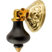 UNIQANTIQ HARDWARE SUPPLY Victorian Era Ebony and Brass Drop Pull