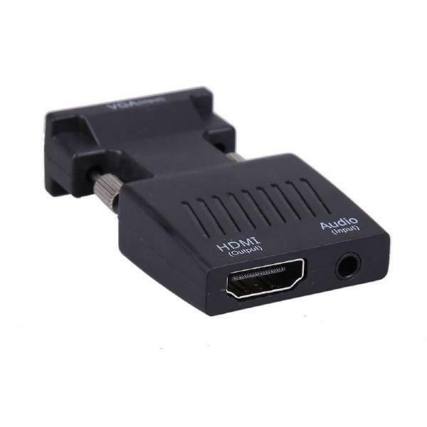 VGA Male to HDMI Female Video and Audio Converter - 1080P - Stereo Audio - USB Powered - Black in Cables & Connectors in West Island - Image 3