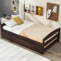 Red Barrel Studio Twin Size Platform Bed With Twin Size Trundle