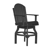 Ebern Designs Taven Adirondack Counter Height Swivel Patio Dining Chair