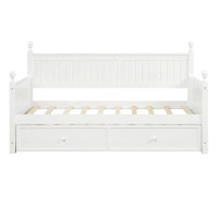 Alcott Hill Twin Size Wood Daybed With Twin Size Trundle