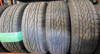 USED SET OF ALL SEASON CONTINENTAL  75% TREAD WITH INSTALLATION.