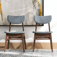 Brayden Studio Decoda Upholstered Back Side Chair in Grey